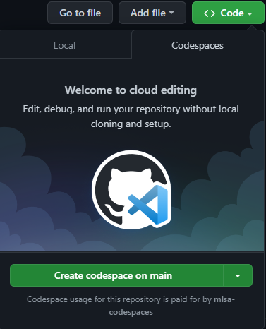 Codespaces available