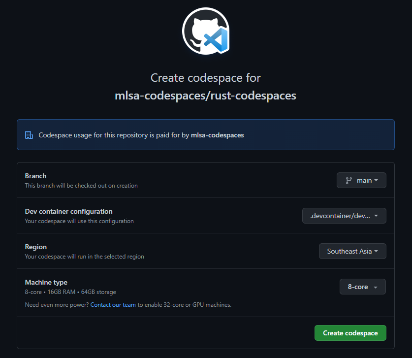 Create Codespaces