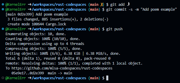 Push code