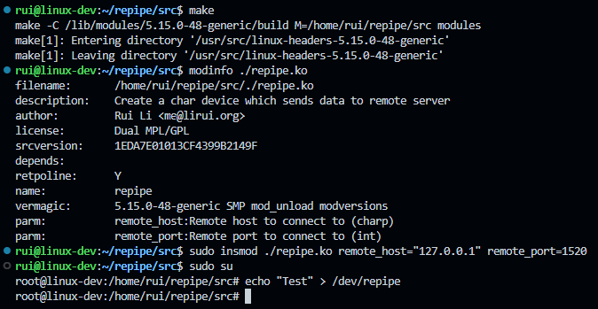 Module usage